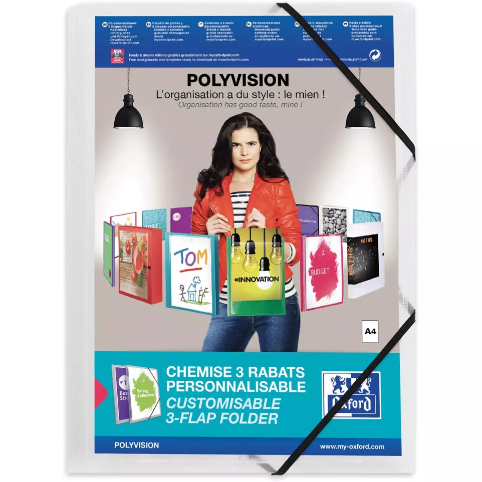 Oxford Polyvision Elasticated Folder...