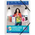 Oxford Polyvision Elasticated Folder with Flaps A4 Polypropylene Clear
