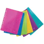Leitz WOW A4 Punched Pocket, Polypropylene, Assorted Colours