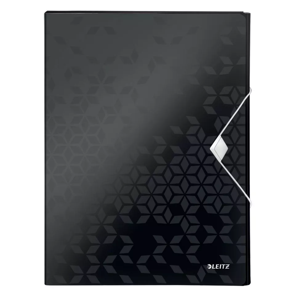 Leitz WOW elastobox ft A4, zwart