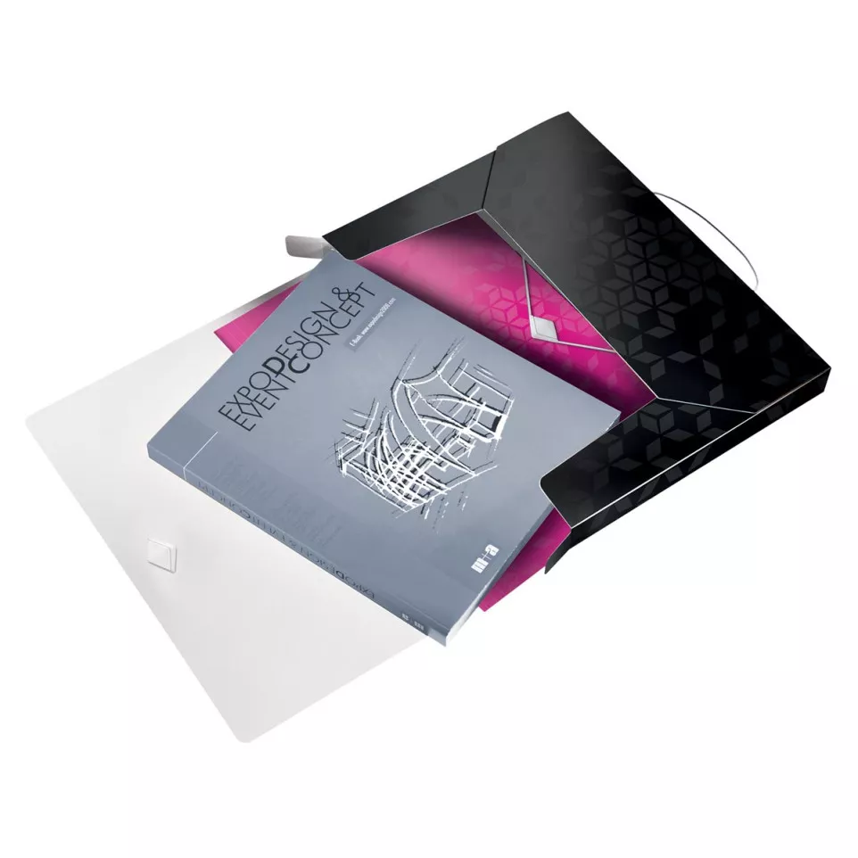 Leitz WOW elastobox ft A4, zwart