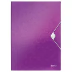 Leitz WOW Elastic Folder with Flaps, Purple