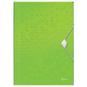 Leitz WOW Elastic Folder with Flaps Green
