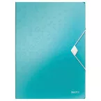 Leitz WOW chemise à élastiques et rabats, bleu glacier