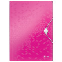 Leitz WOW Elasticated Folder with Flaps Pink