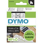 Dymo D1 tape 6 mm, zwart op...