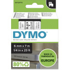 Dymo D1 tape 6 mm, zwart op...