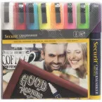 Securit marqueur craie moyenne, étui de 8 pièces en couleurs assorties