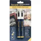Securit krijtmarker medium, blister met 2 stuks, wit