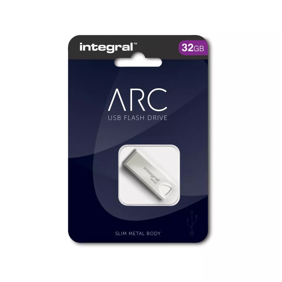Integral ARC clé USB 2.0, 32 Go, argent
