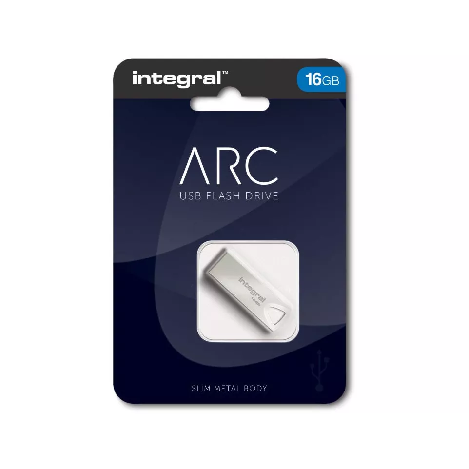 Integral ARC clé USB 2.0, 16 Go, argent
