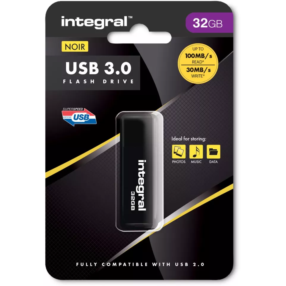 Integral USB 3.0 Flash Drive 32GB Black