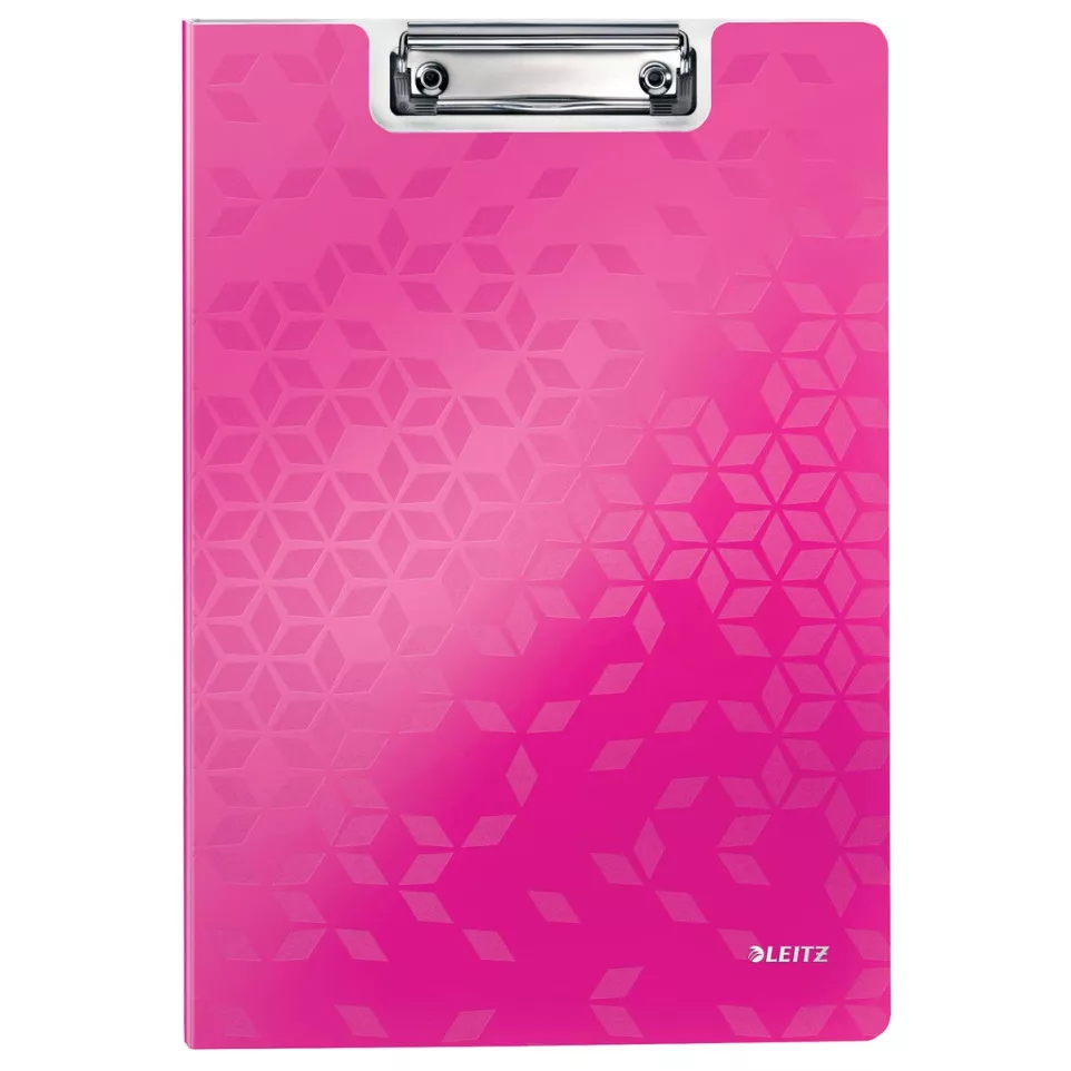 Leitz WOW Clipboard with Cover A4 Pink