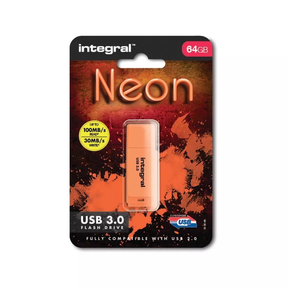 Integral Neon USB 3.0 stick, 64 GB,...