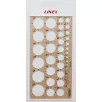 Linex cirkelsjabloon 1 - 35 mm, met 35 cirkels