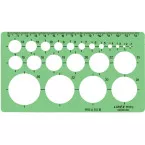 Linex Circle Template 1–35 mm, 22 Circles with Alignment Marks