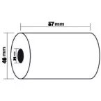 Exacompta thermische rekenrol ft 57 mm, diameter +-46 mm, asgat 12 mm, lengte 24 meter, pak van 5 rol