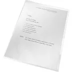 Leitz Recycle A4 Plastic Corner Folder 140 Micron Recycled PP Transparent Box of 25