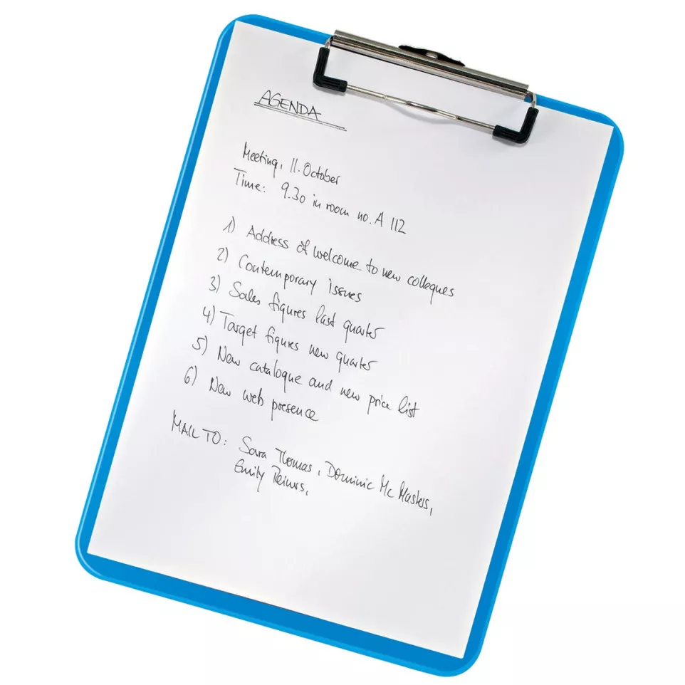 Leitz WOW klemplaat, ft A4, blauw