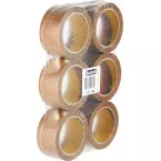 Scotch Classic Packaging Tape, 50 mm x 66 m, Brown, Pack of 6 Rolls