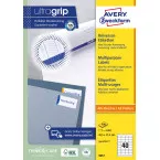 Avery Zweckform 3657, étiquettes universelles, Ultragrip, blanc, 100 feuilles, 48,5 x 25,4 mm