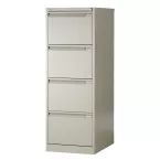 Bisley 4 Drawer Filing Cabinet, 1321 x 470 x 622 mm (H x W x D), Grey