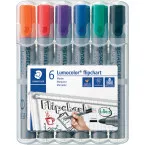Staedtler Lumocolor Whiteboard Marker Set, Assorted Colours, Pack of 6