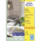 Avery gekleurde universele etiketten ft 105 x 148 mm (b x h), 400 stuks, blauw