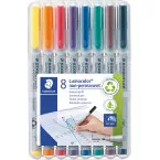 Staedtler Lumocolor 316 Non-Permanent OHP Marker 0.6 mm Box of 8 Assorted Colors