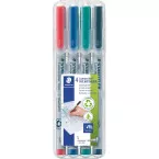Staedtler Lumocolor 311 Non-Permanent Universal Pen 0.4 mm Superfine Box of 4 Assorted Colors
