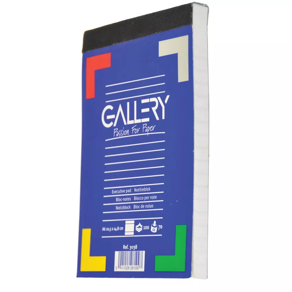 Gallery Notebook, A6, Lined, 70 gsm