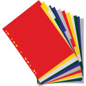 Exacompta intercalaires pour ft A4, en PP 12/100e, 12 onglets, couleurs assorties