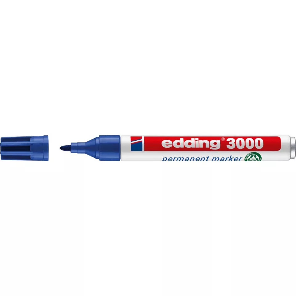 Edding marqueur permanent, 3000, bleu