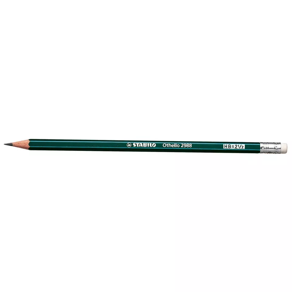 STABILO Othello crayon, B, avec gomme