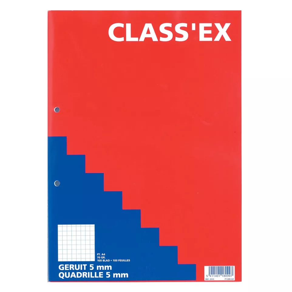 Classex Ruled Notepad, 5 mm Grid