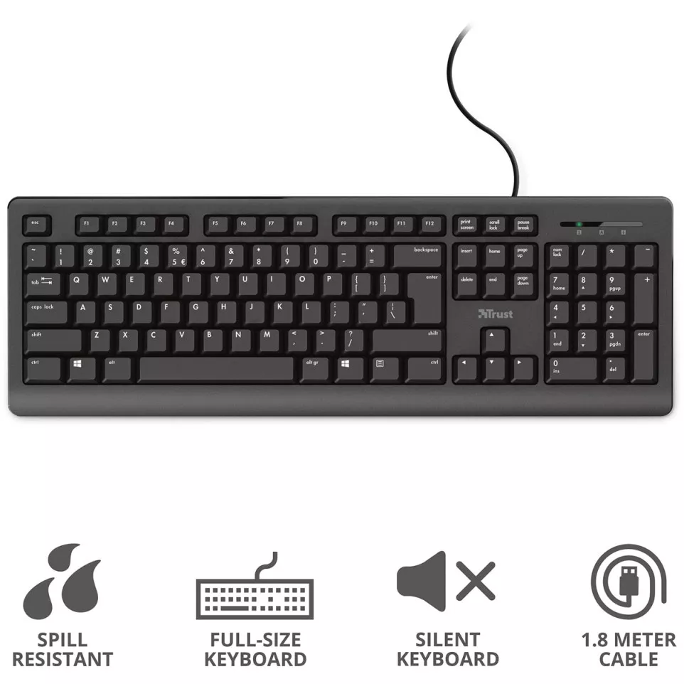 Trust Primo UK QWERTY English Keyboard