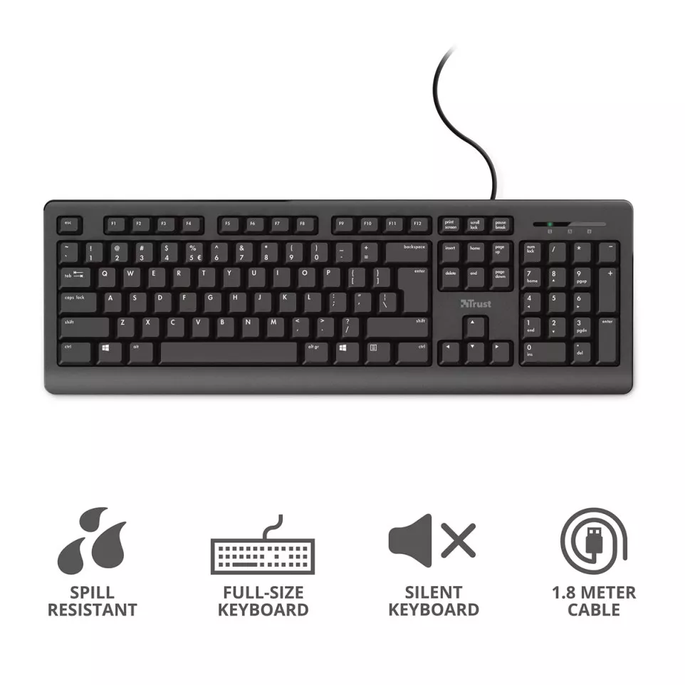 Trust Primo UK QWERTY English Keyboard