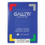 Gallery étiquettes blanches, ft 38,1 x 21,2 mm (l x h), coins arrondis, 65 par feuille