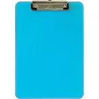 MAUL Plastic Clipboard Neon A4 Portrait Blue Transparent