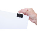 MAUL papierklem foldback 25mm blister 12 zwart
