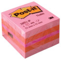 Post-it Notes mini kubus, 400 vel, ft 51 x 51 mm, roze