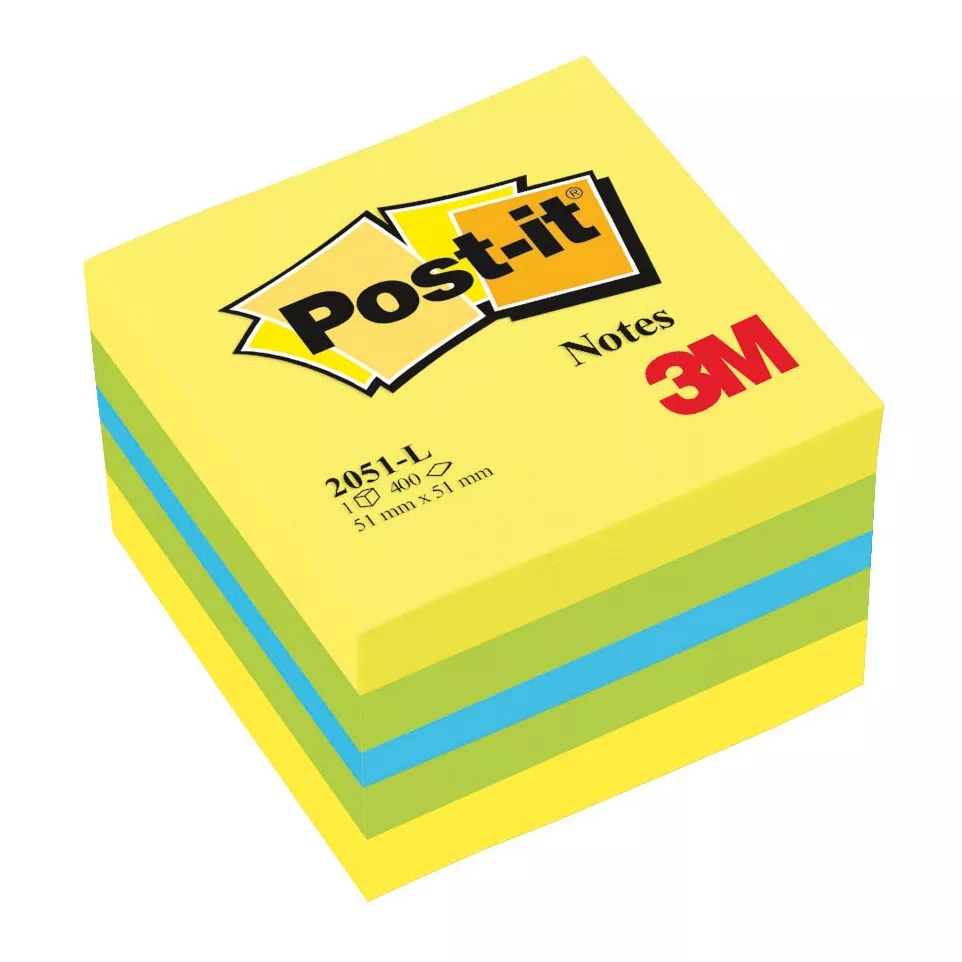 Post-it Notes Mini Cube, 400 Sheets,...