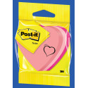 Post-it Notes mini hart, 3 kleuren, blok van 225 vel, op blister