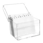 MAUL Acrylic Index Card Box A6 with Index, Transparent