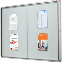 Nobo Premium Plus binnenvitrine, schuifdeuren met hoekslot, magnetisch, 18 x A4