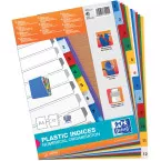 Oxford A4 Polypropylene Index Dividers 1-12 Tabs 11 Holes Multicolored
