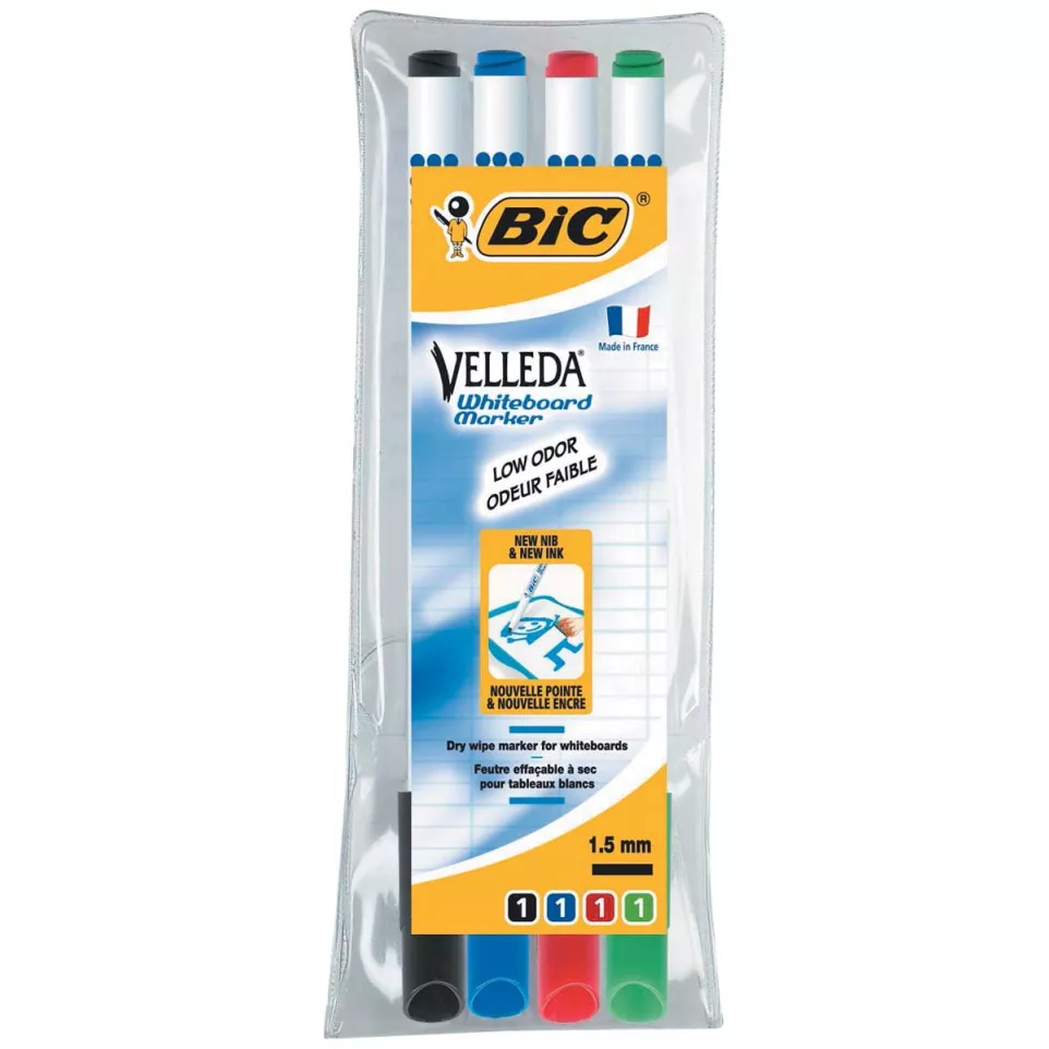 Bic whiteboardmarker 1721, etui van 4...
