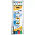 Bic marqueur pour tableaux blancs Velleda 1721, étui de 4 pièces