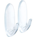 Command Medium Hooks, Transparent, 2 Pack, Holds up to 900g