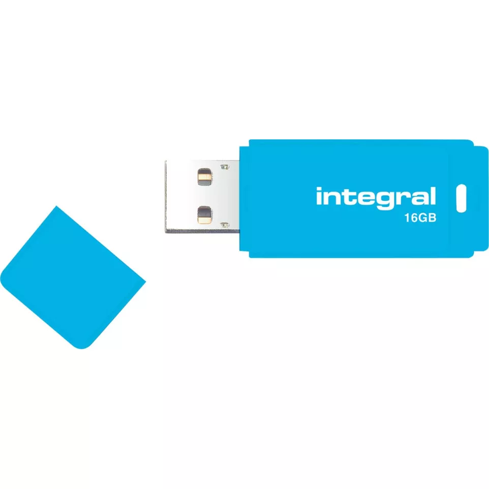 Integral Neon clé USB 2.0, 16 Go, bleu
